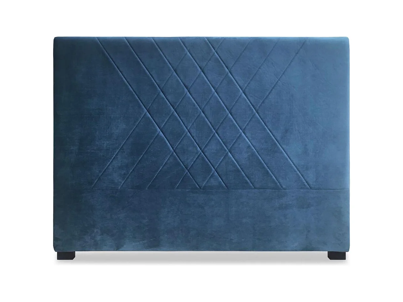 Tête de lit Diam 160cm Velours Bleu