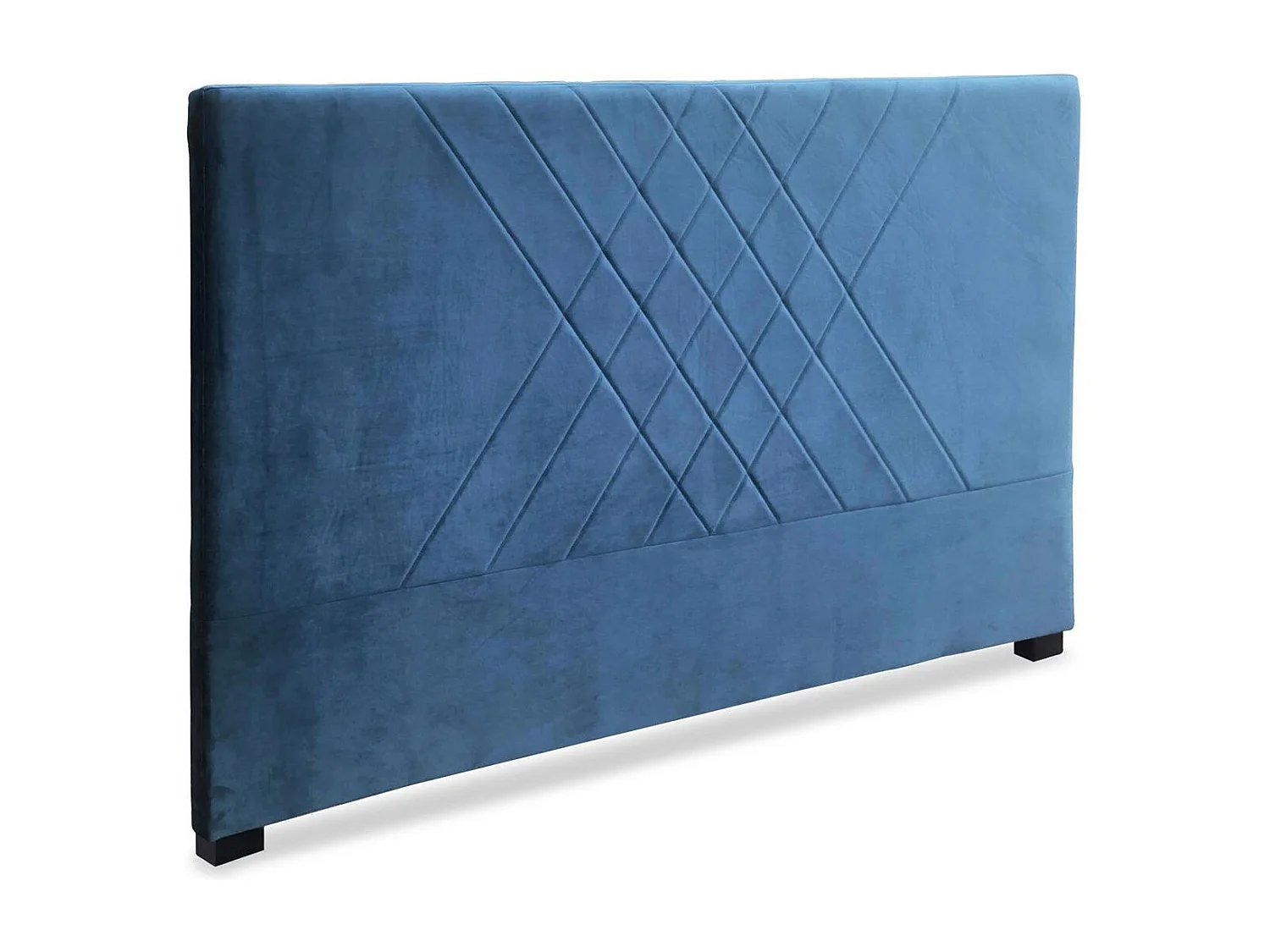 Tête de lit Diam 160cm Velours Bleu
