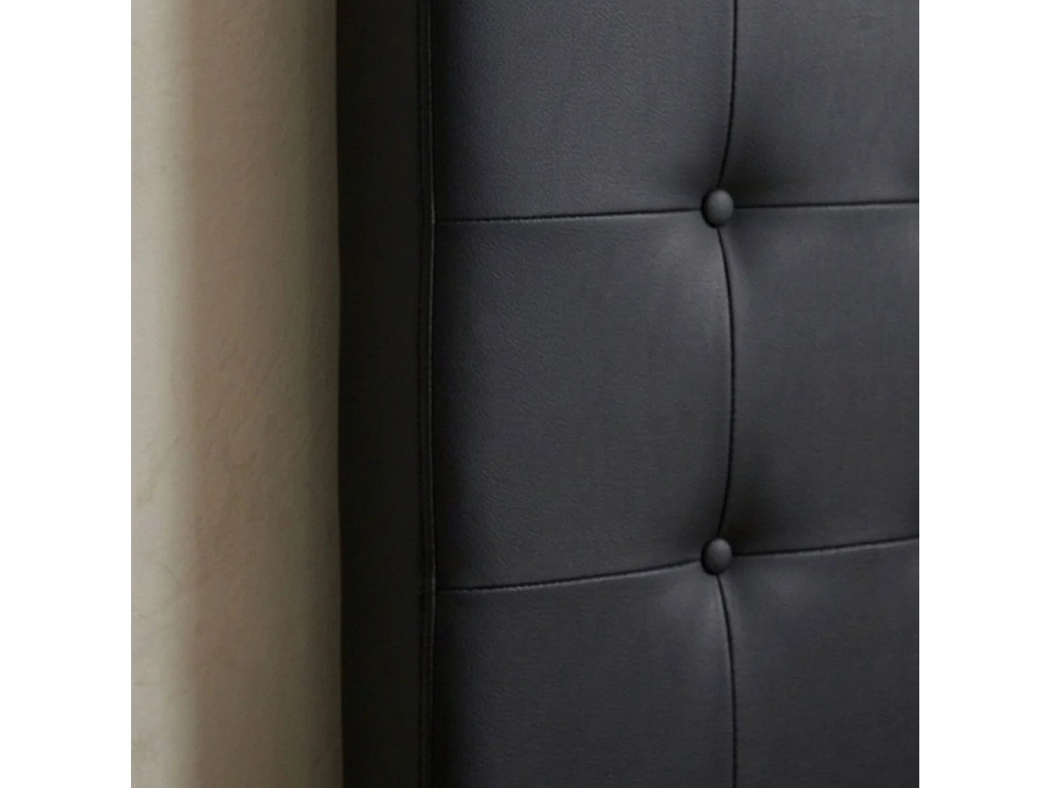 Tête de Lit Capitonnée "Amor" 90cm Noir