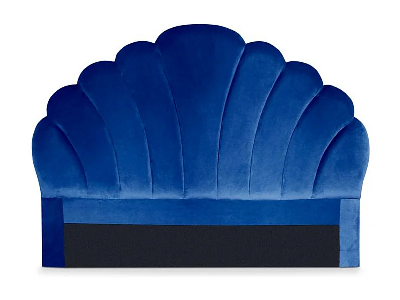 Samt Kopfteil Blau "Meerjungfrau" 140cm Muscheldesign