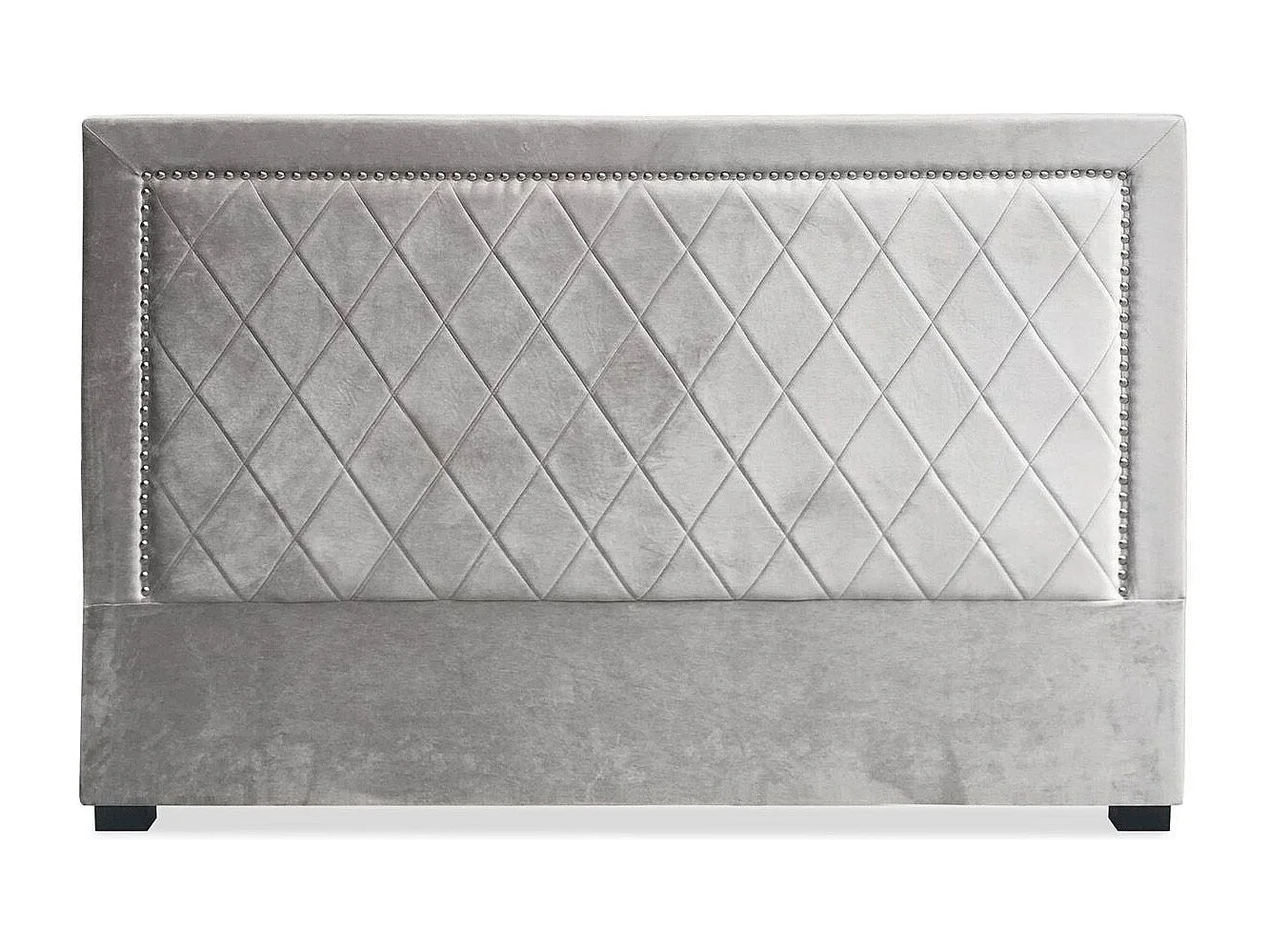 Tête de Lit Design en Velours "Sofia" 180cm Argent