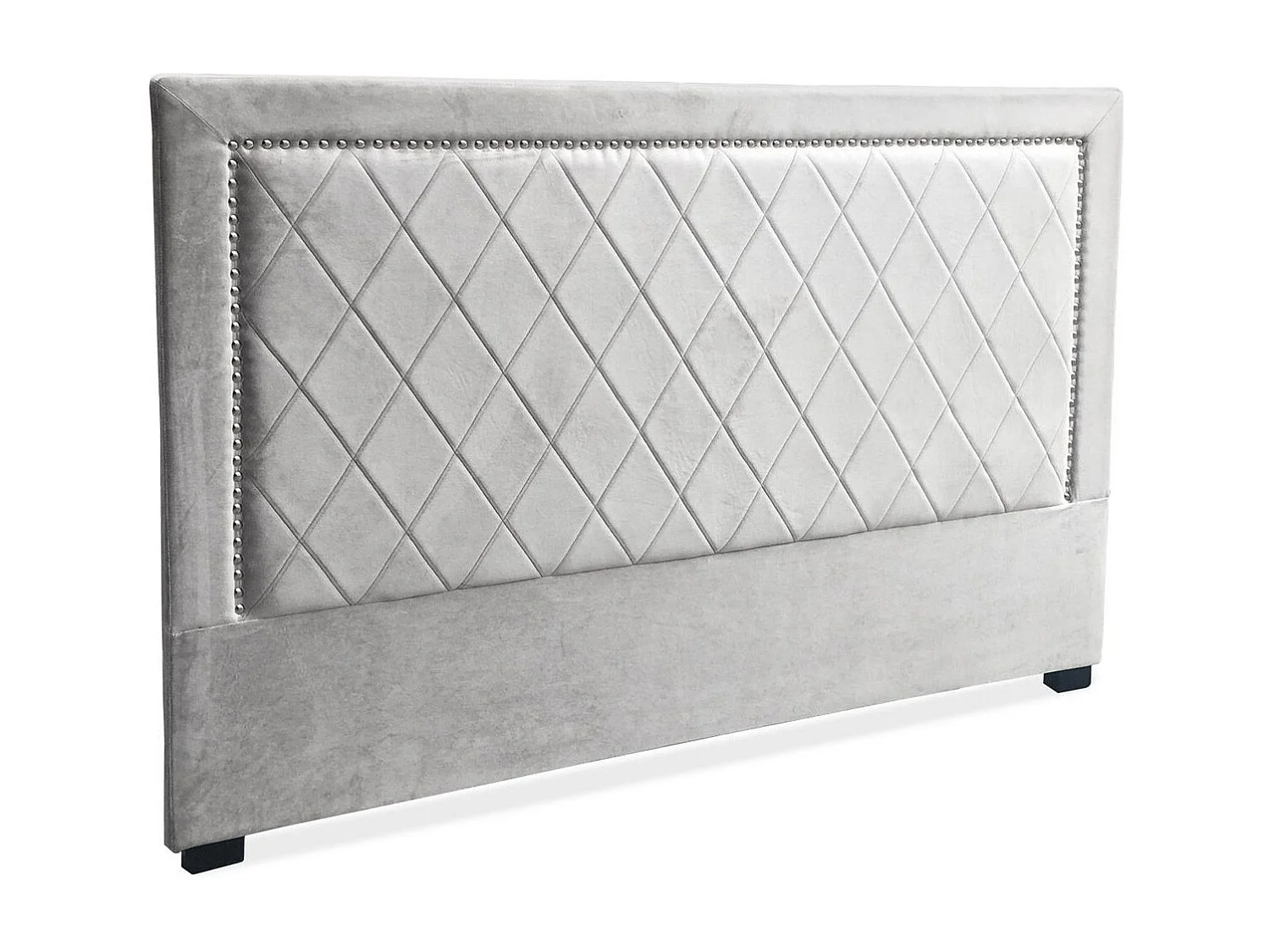 Tête de Lit Design en Velours "Sofia" 180cm Argent