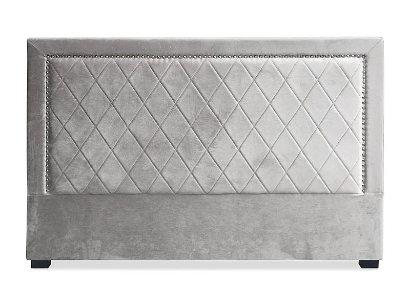 Tête de Lit Design en Velours "Sofia" 180cm Argent