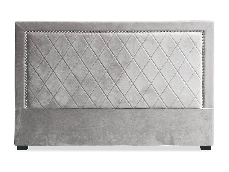 Tête de Lit Design en Velours "Sofia" 180cm Argent