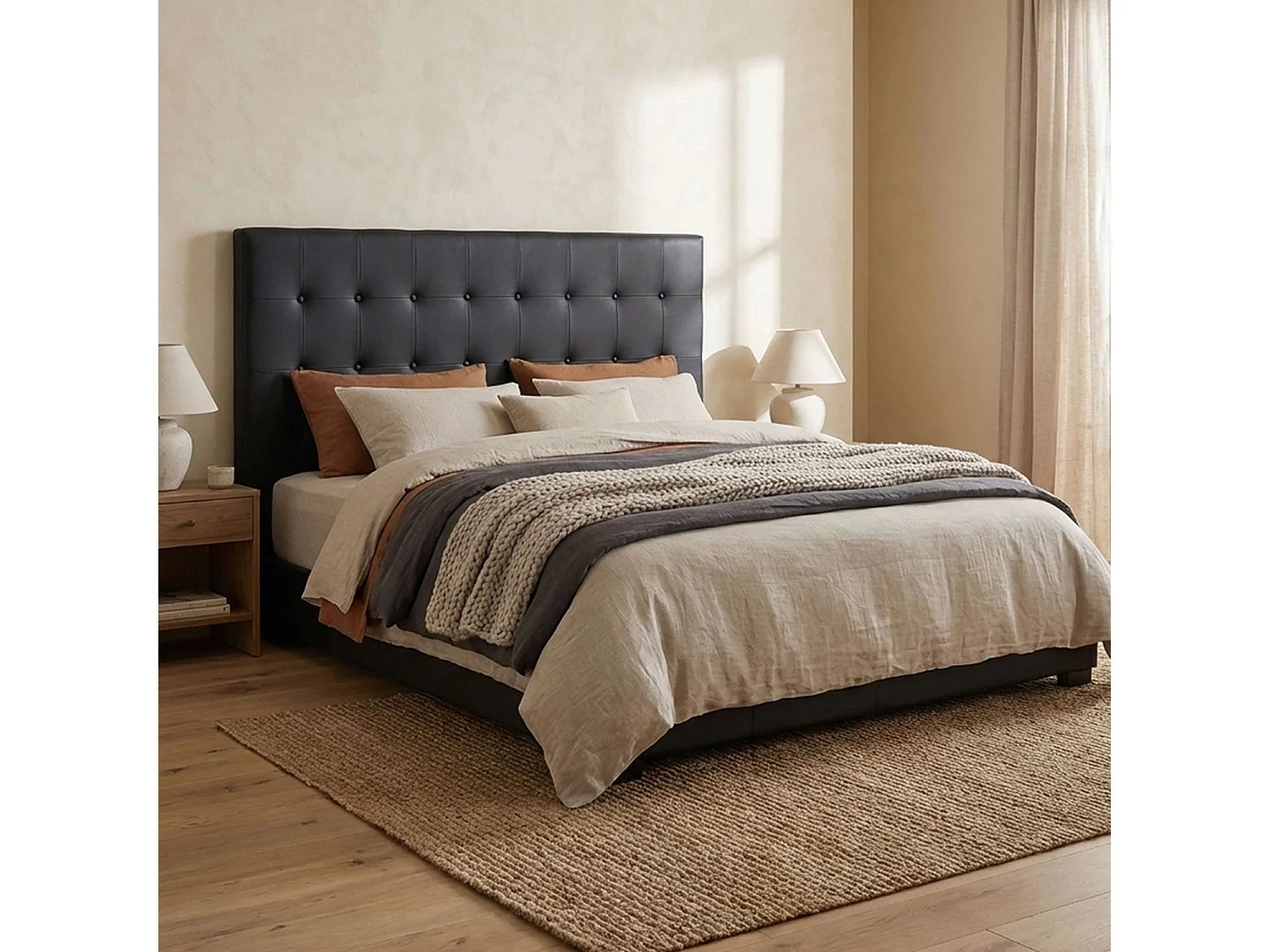 Tête de lit Luxor 180cm Noir