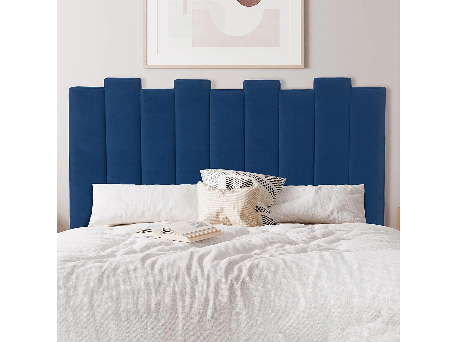 Tête de lit Lucky 140 cm Velours Bleu