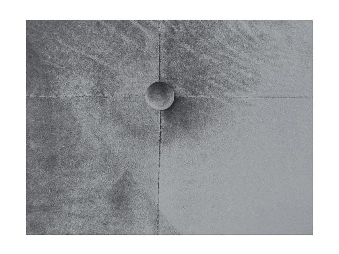 Tête de Lit Capitonnée en Velours "Amor" 160cm Argent