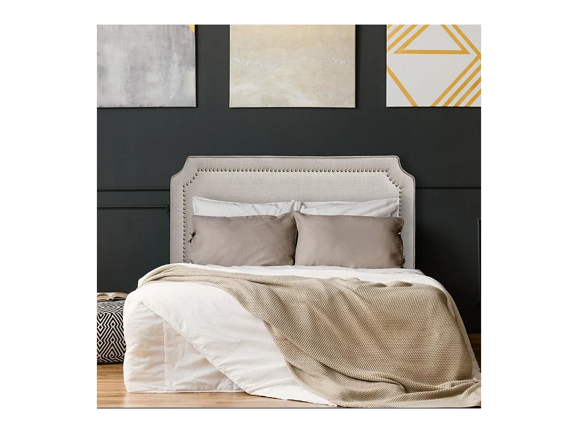 Tête de Lit  Design en Tissu "Selena" 160cm Beige