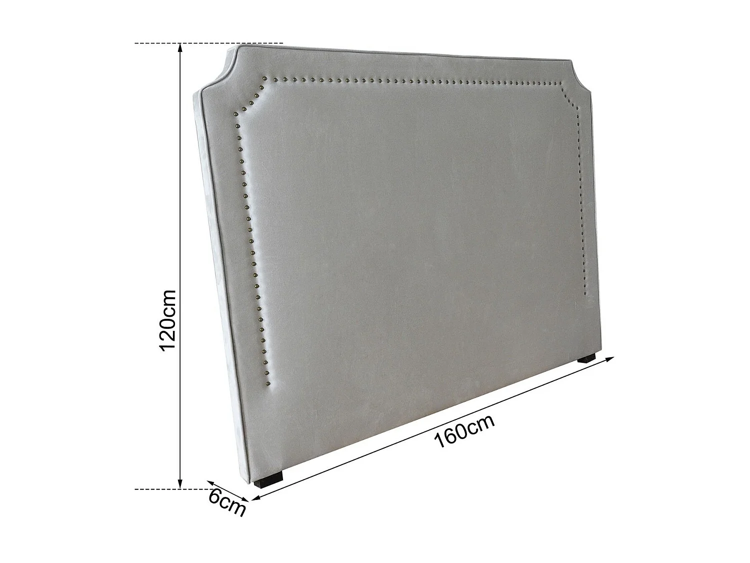 Tête de Lit  Design en Tissu "Selena" 160cm Beige