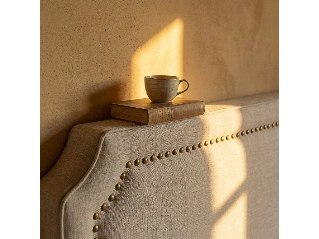 Tête de Lit  Design en Tissu "Selena" 160cm Beige