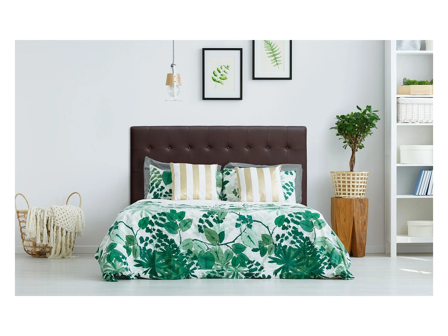 Tête de Lit Capitonnée "Amor" 180cm Marron