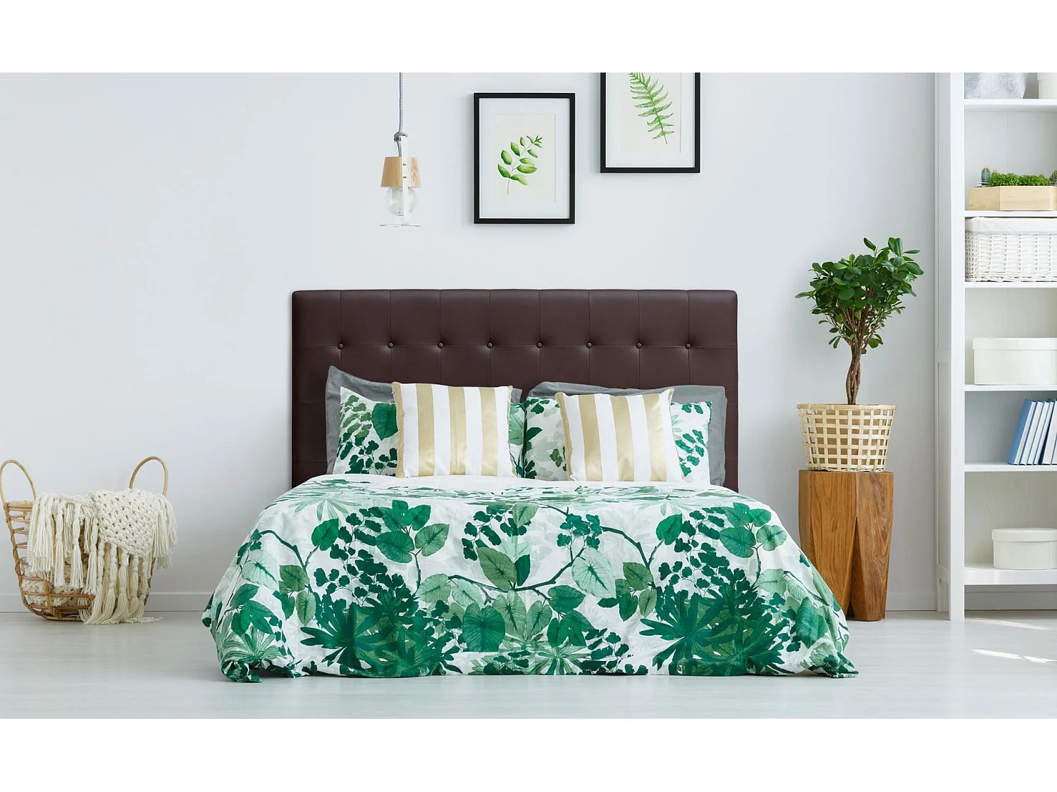 Tête de Lit Capitonnée "Amor" 180cm Marron