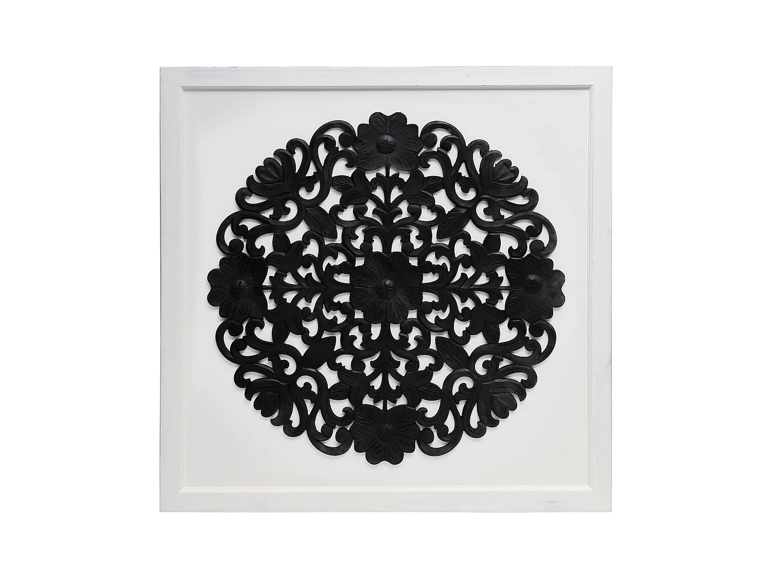 Tête de lit Venezia 140cm Bois Blanc et Noir