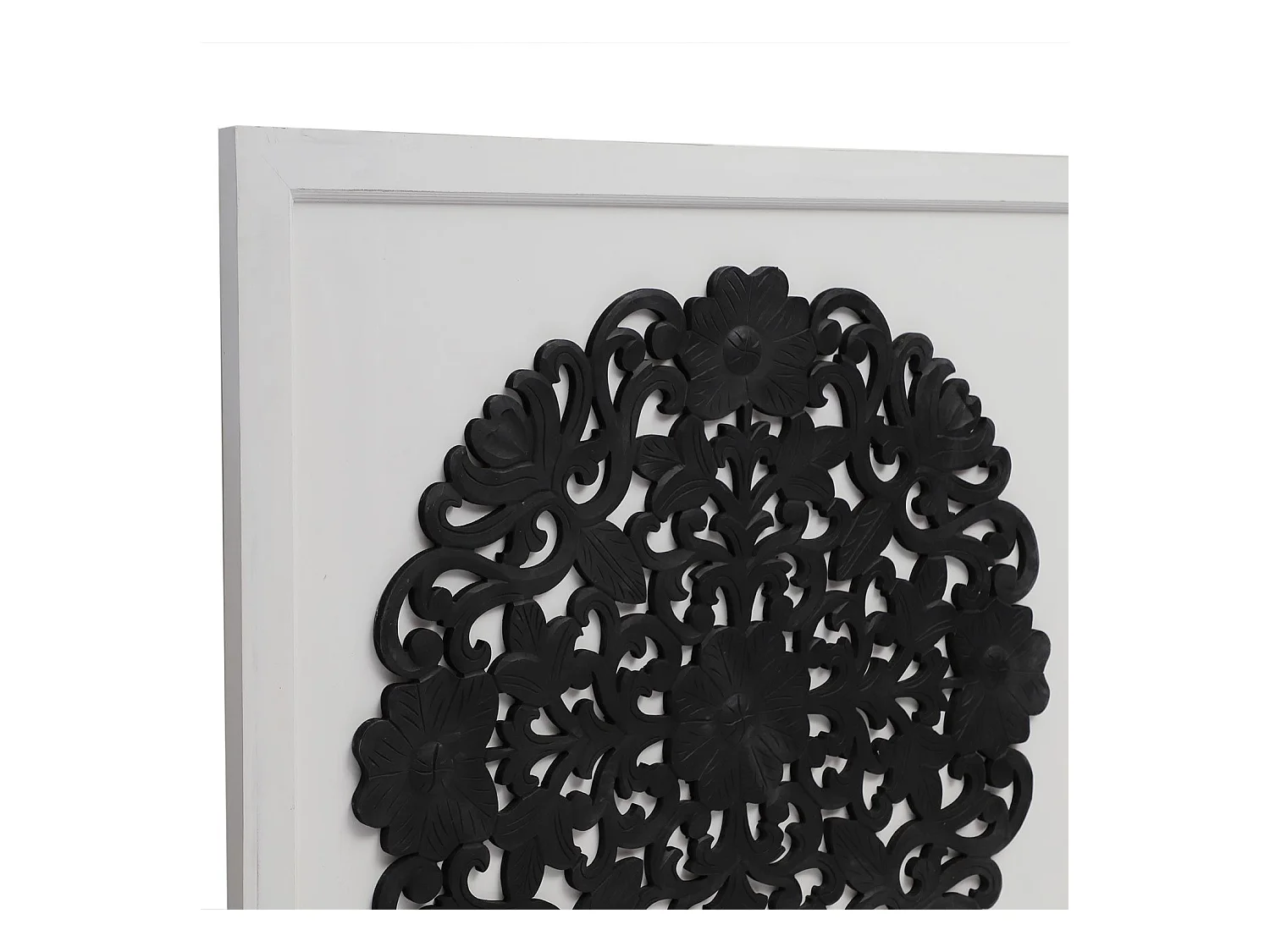 Tête de lit Venezia 140cm Bois Blanc et Noir