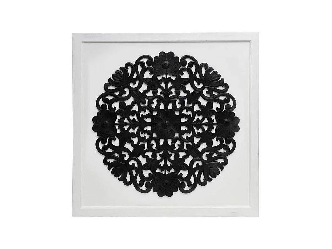 Tête de Lit en Bois "Ziani" 140cm Blanc & Noir