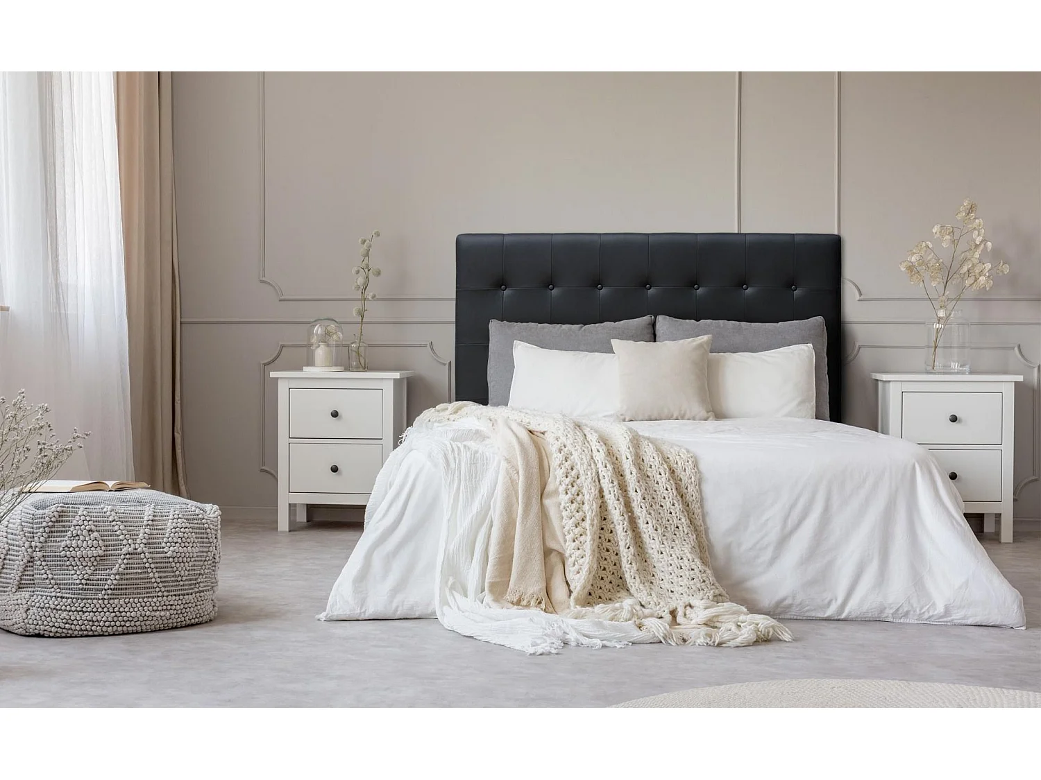 Tête de lit Luxor 160cm Noir