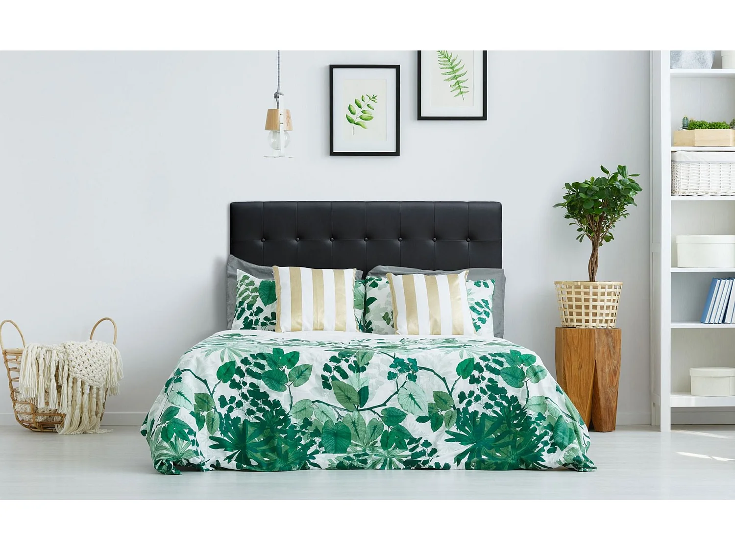 Tête de Lit Capitonnée "Amor" 160cm Noir