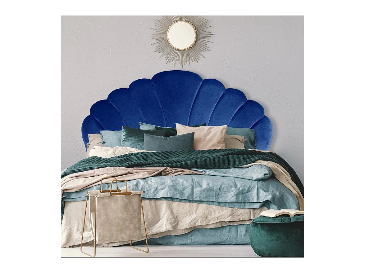 Testiera Mermaid 180 cm Velluto Blu