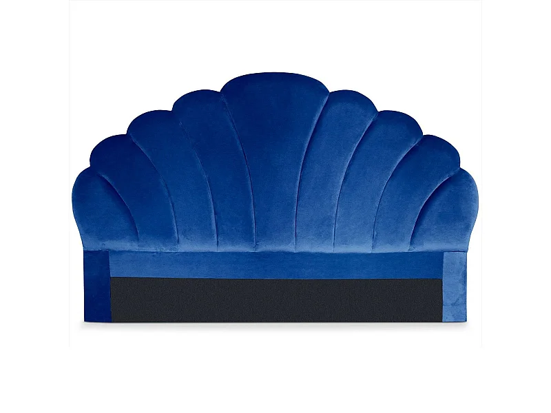 Tête de Lit en Velours "Shelly" 180cm Bleu