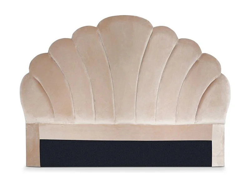 Tête de Lit en Velours "Shelly" 140cm Taupe