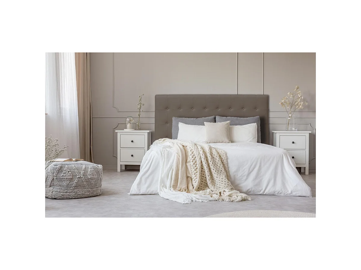 Tête de Lit Capitonnée "Amor" 180cm Taupe