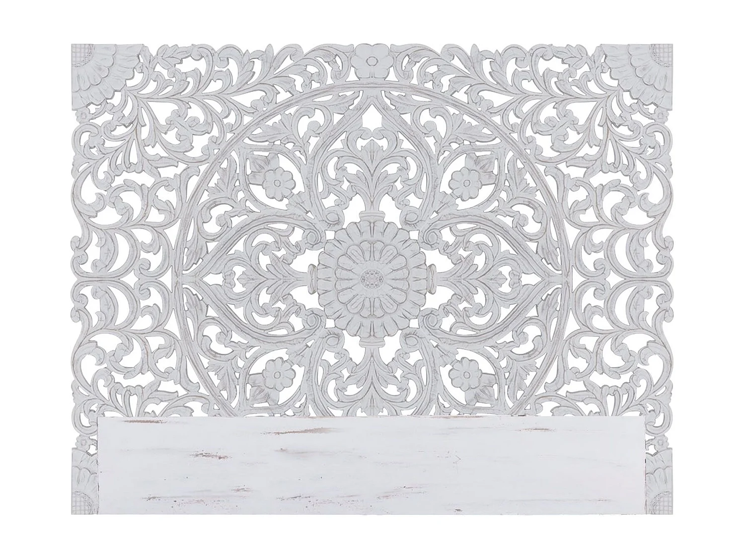 Holzkopfteil "Grisy" 180cm Weißes Modernes Blumendesign