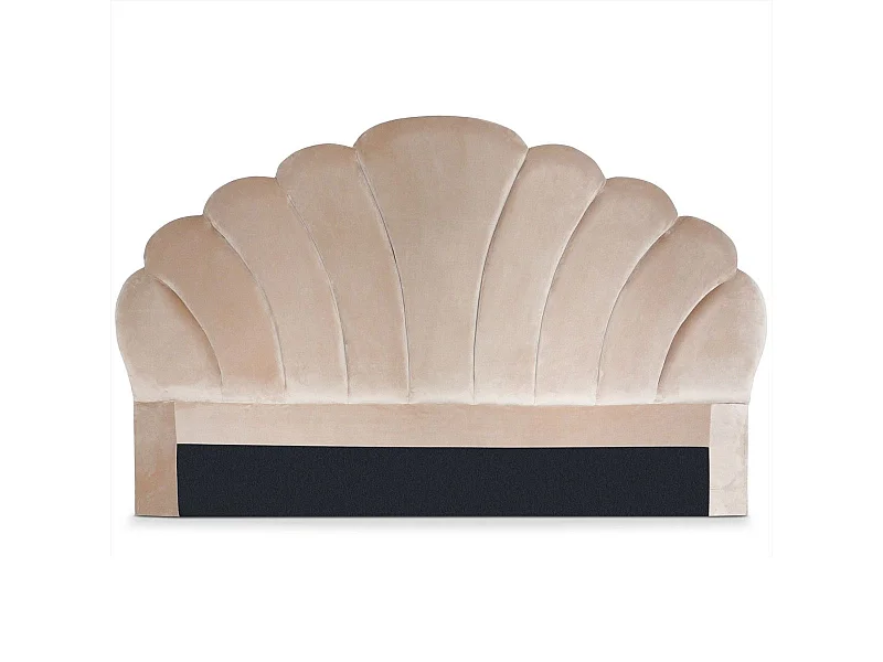 Tête de Lit en Velours "Shelly" 180cm Taupe