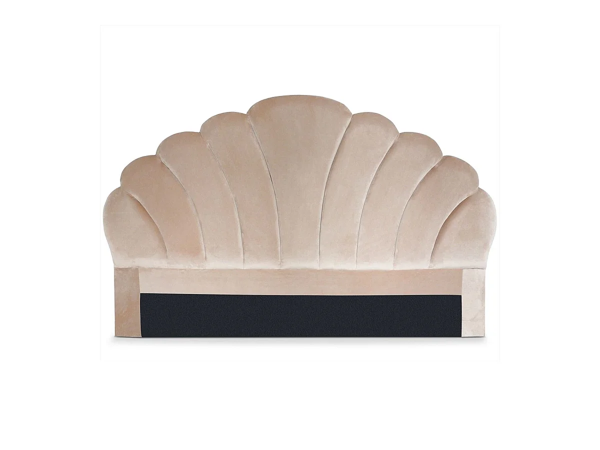 Tête de Lit en Velours "Shelly" 180cm Taupe