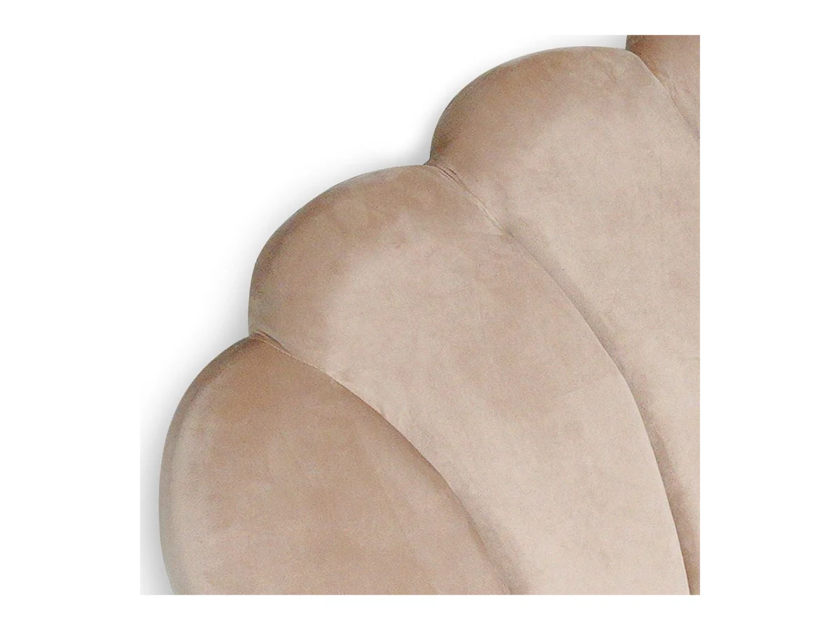 Tête de Lit en Velours "Shelly" 180cm Taupe