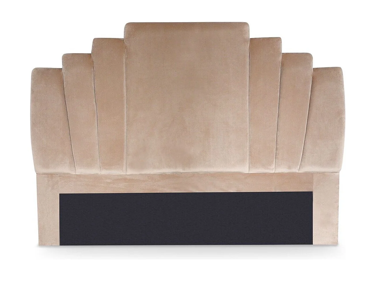 Tête de Lit en Velours "Renaya" 160cm Taupe