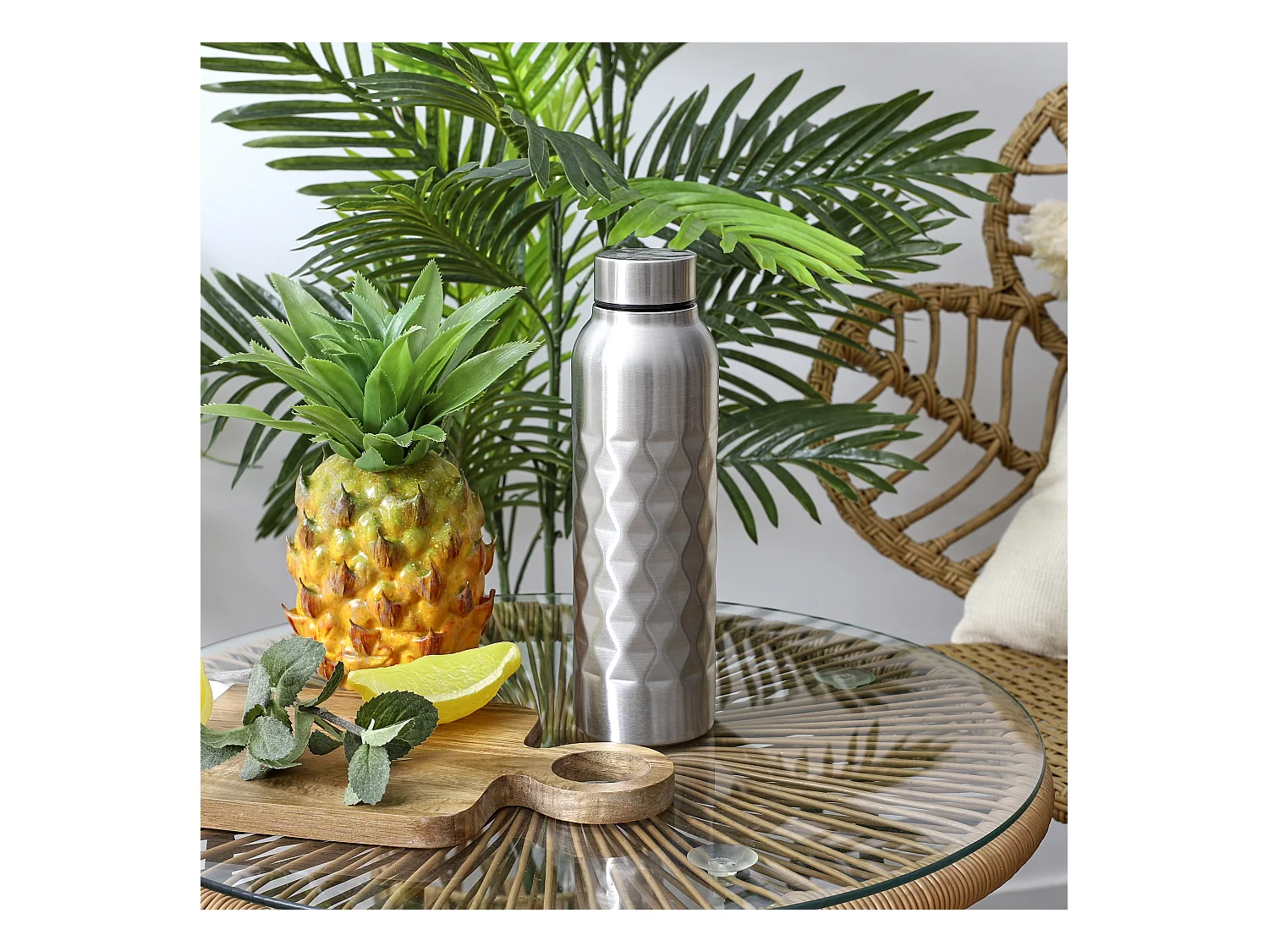 Bouteille Simple Paroi 80cl Argent