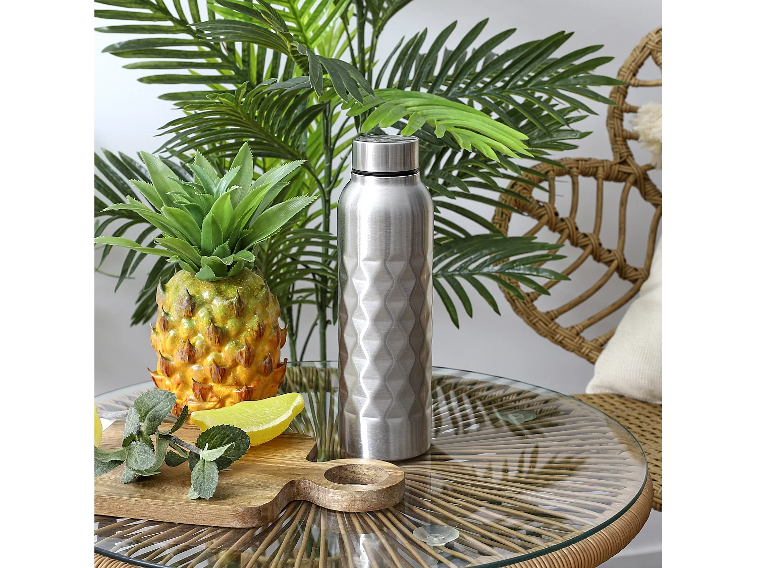 Bouteille Simple Paroi 80cl Argent