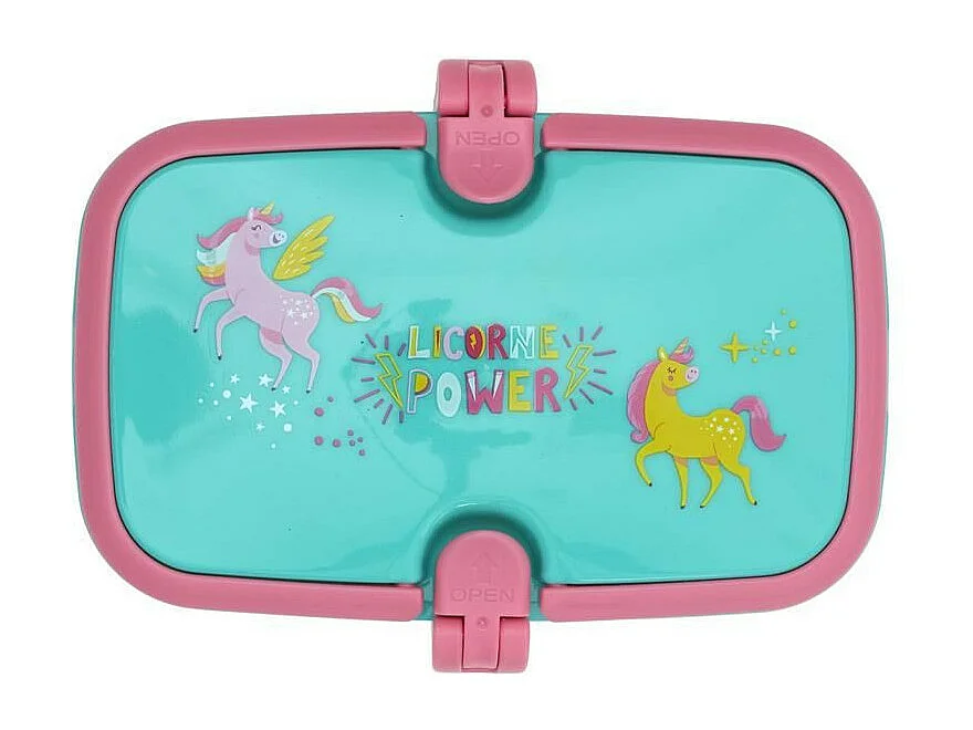 Lunch Box pour Enfant "Licorne" 16cm Bleu