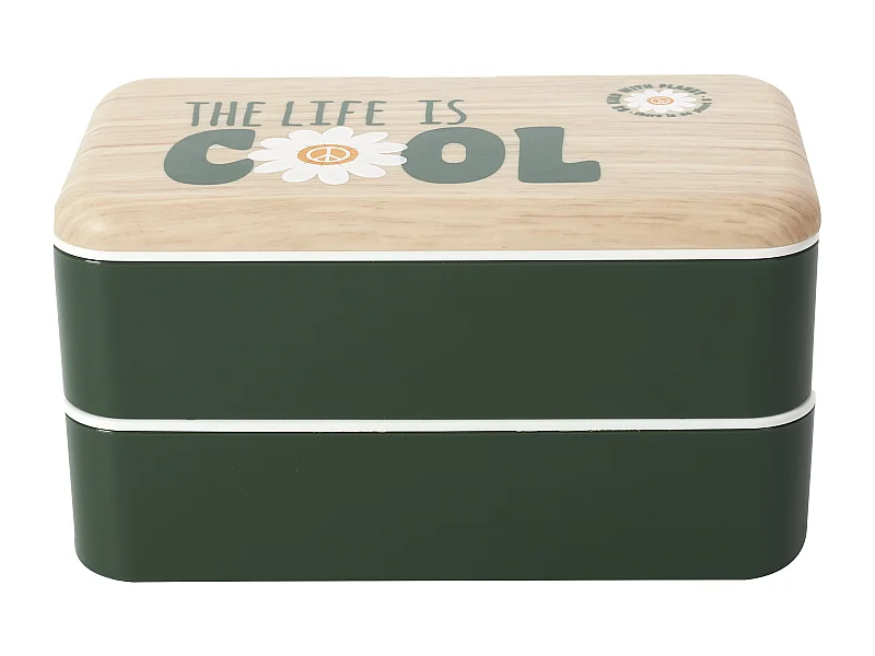 Coffret Repas A Emporter 4 Pieces Vert, Blanc