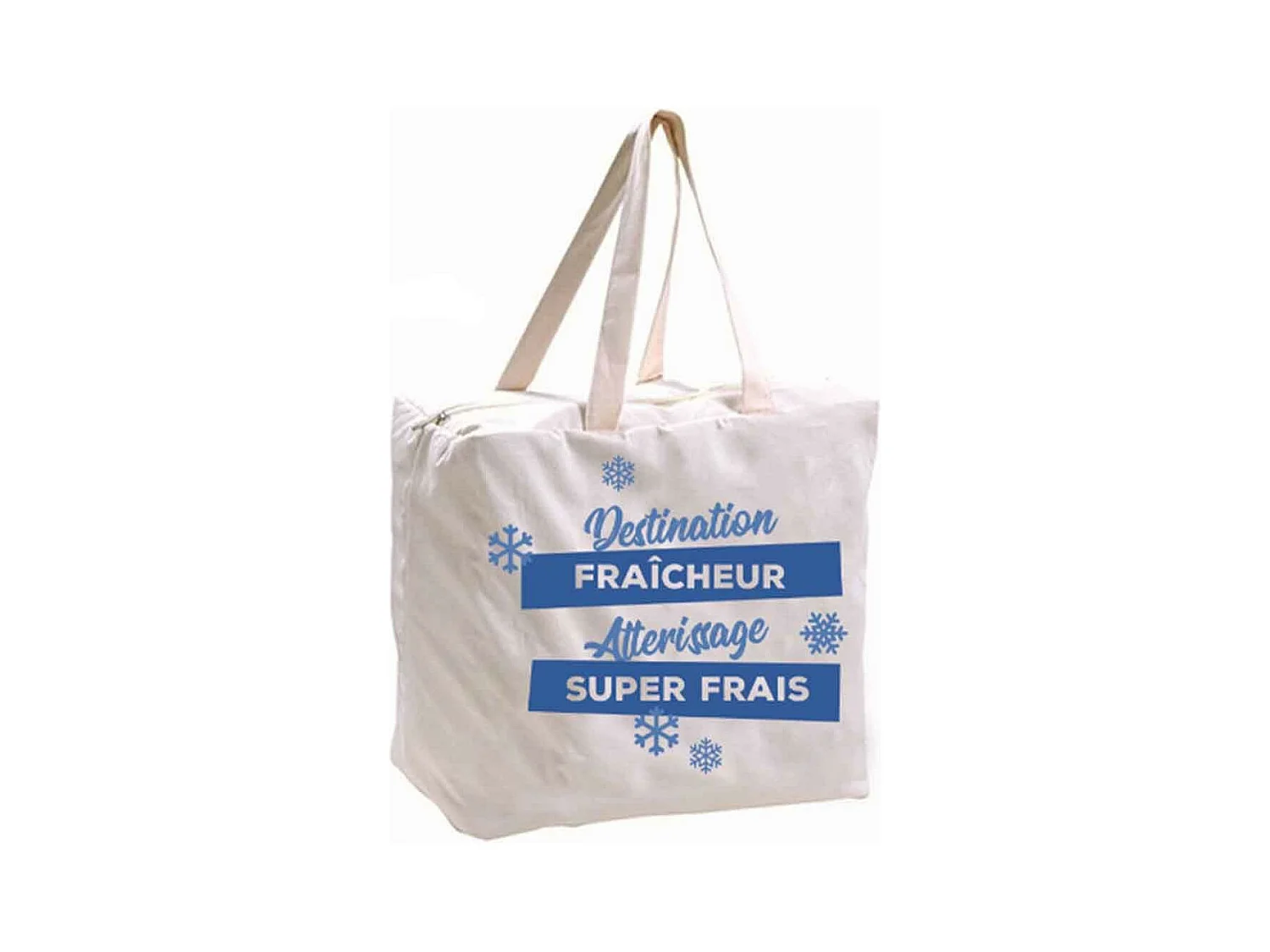 Sac Fraîcheur en Jute & Coton "Aliments" 40cm Blanc