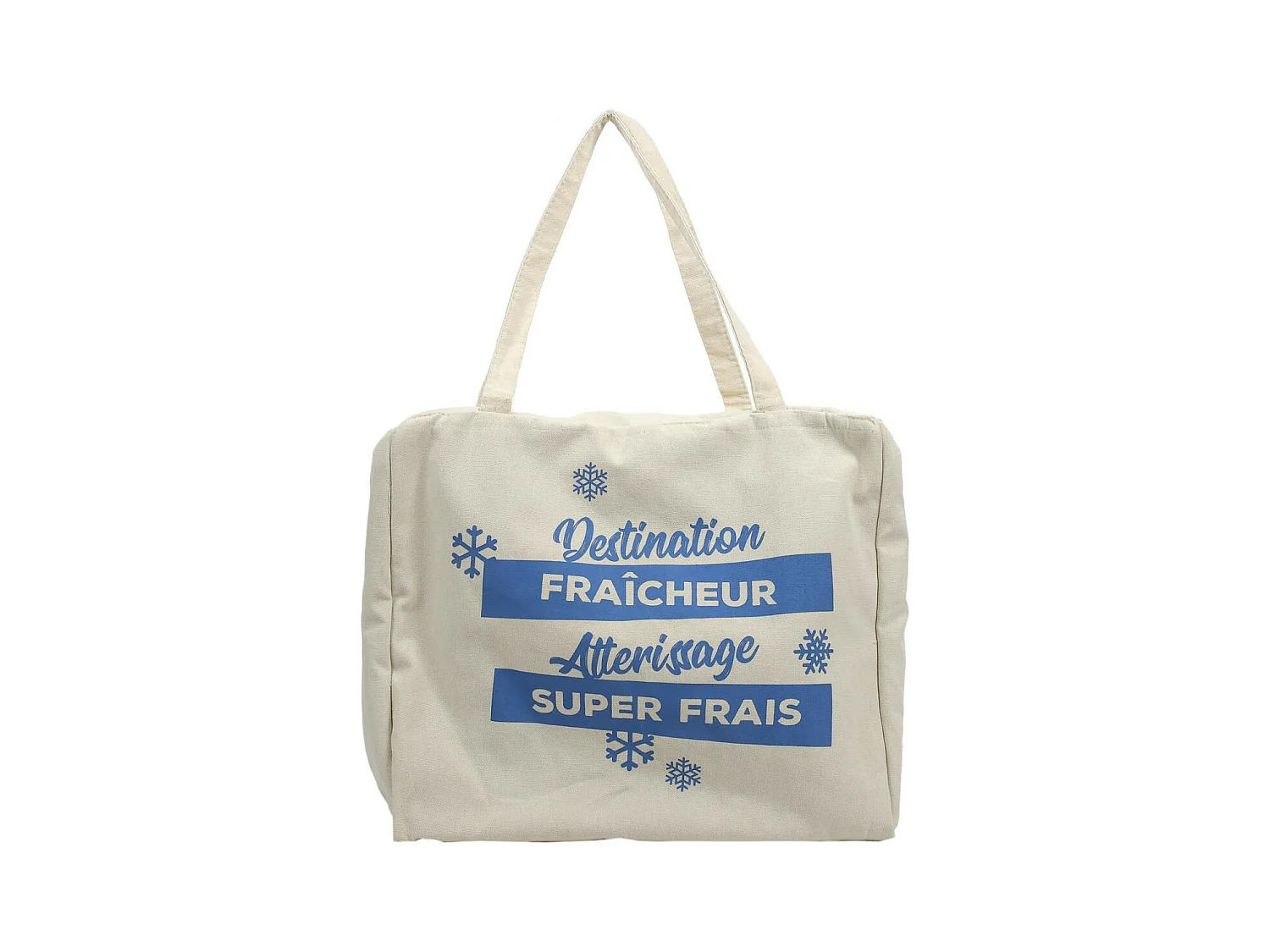 Sac Fraîcheur en Jute & Coton "Aliments" 40cm Blanc