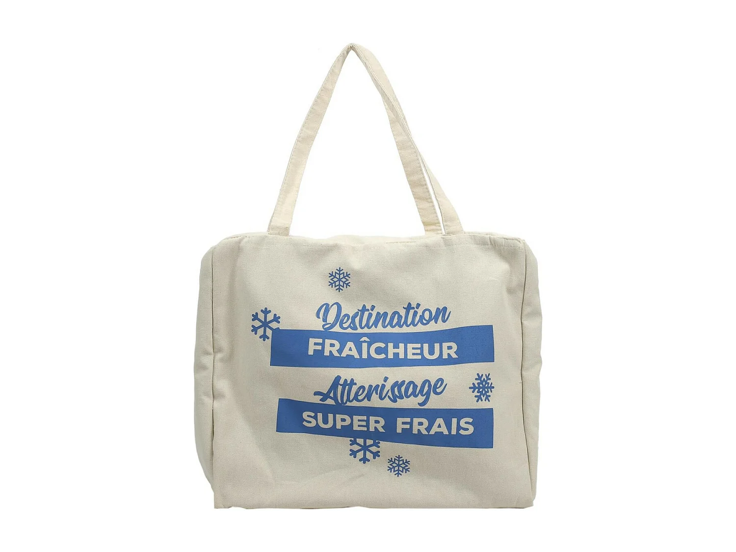 Sac Fraîcheur en Jute & Coton "Aliments" 40cm Blanc