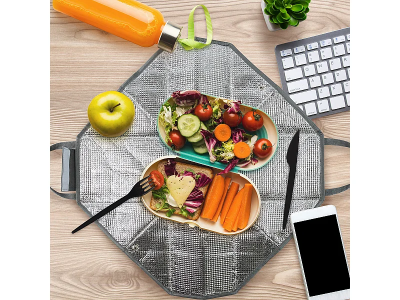 Sac Fraicheur Convertible Set De Table 18x24cm Gris