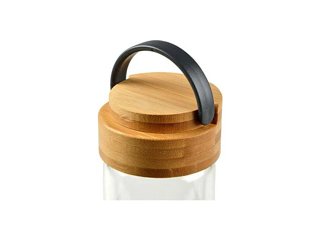 Gourde Bouteille en Verre "Silicone" 0,6L Anthracite