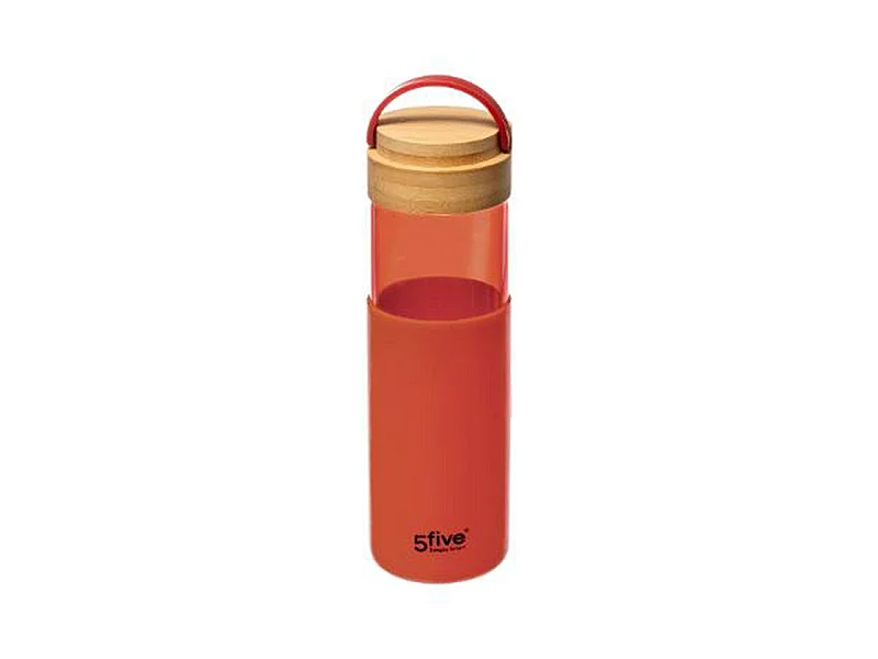 Bouteille Gourde en Verre "Modern" 0,55L Rose