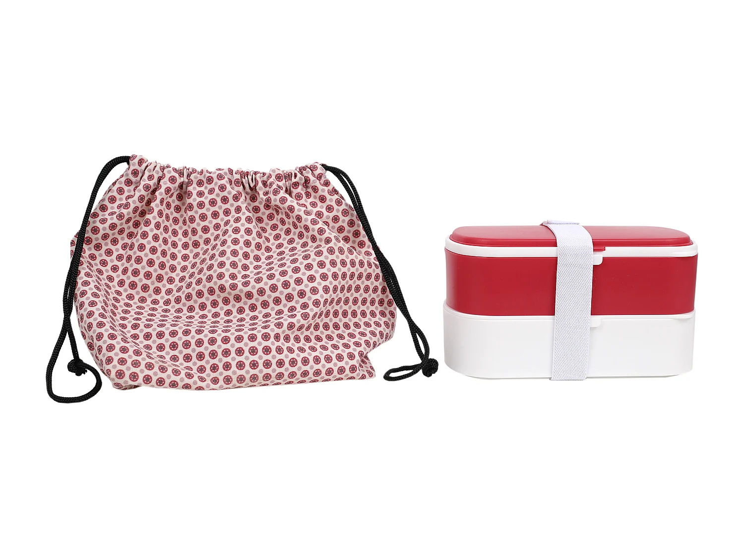 Coffret Repas A Emporter Rose 3 Pieces Rose, Blanc