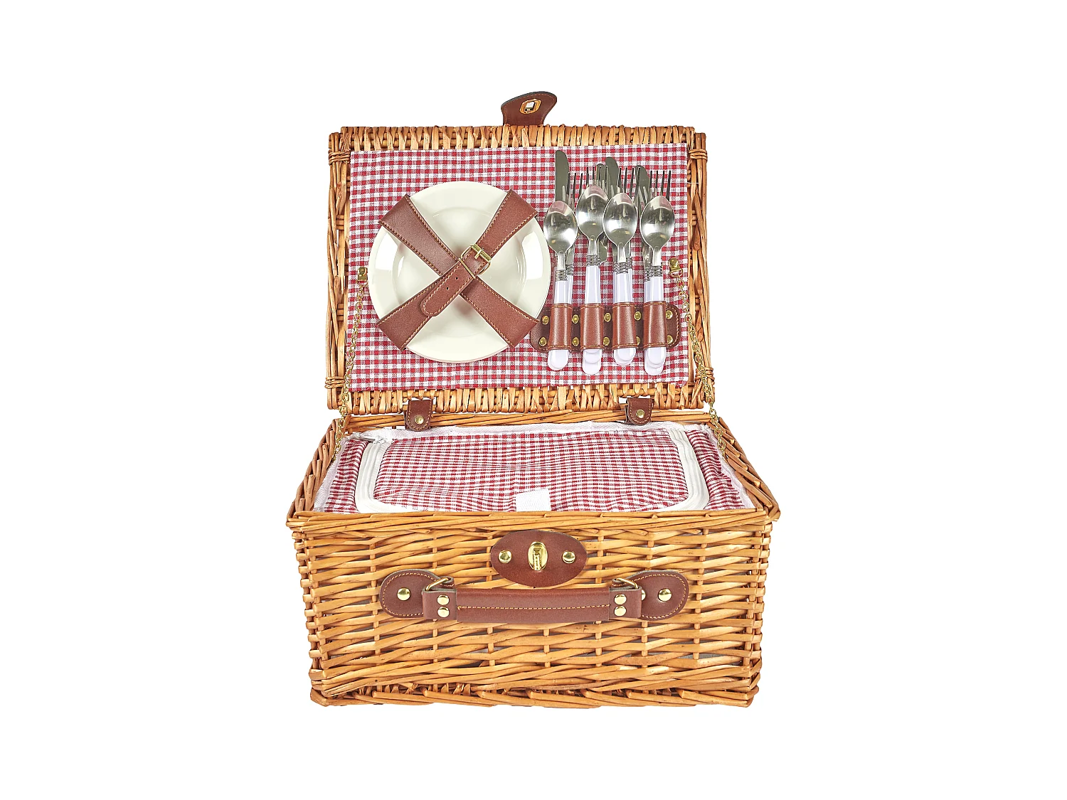 Panier De Pique Nique 4 Personnes Marron