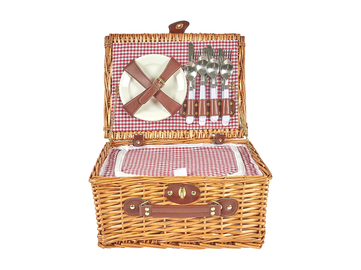 Panier De Pique Nique 4 Personnes Marron