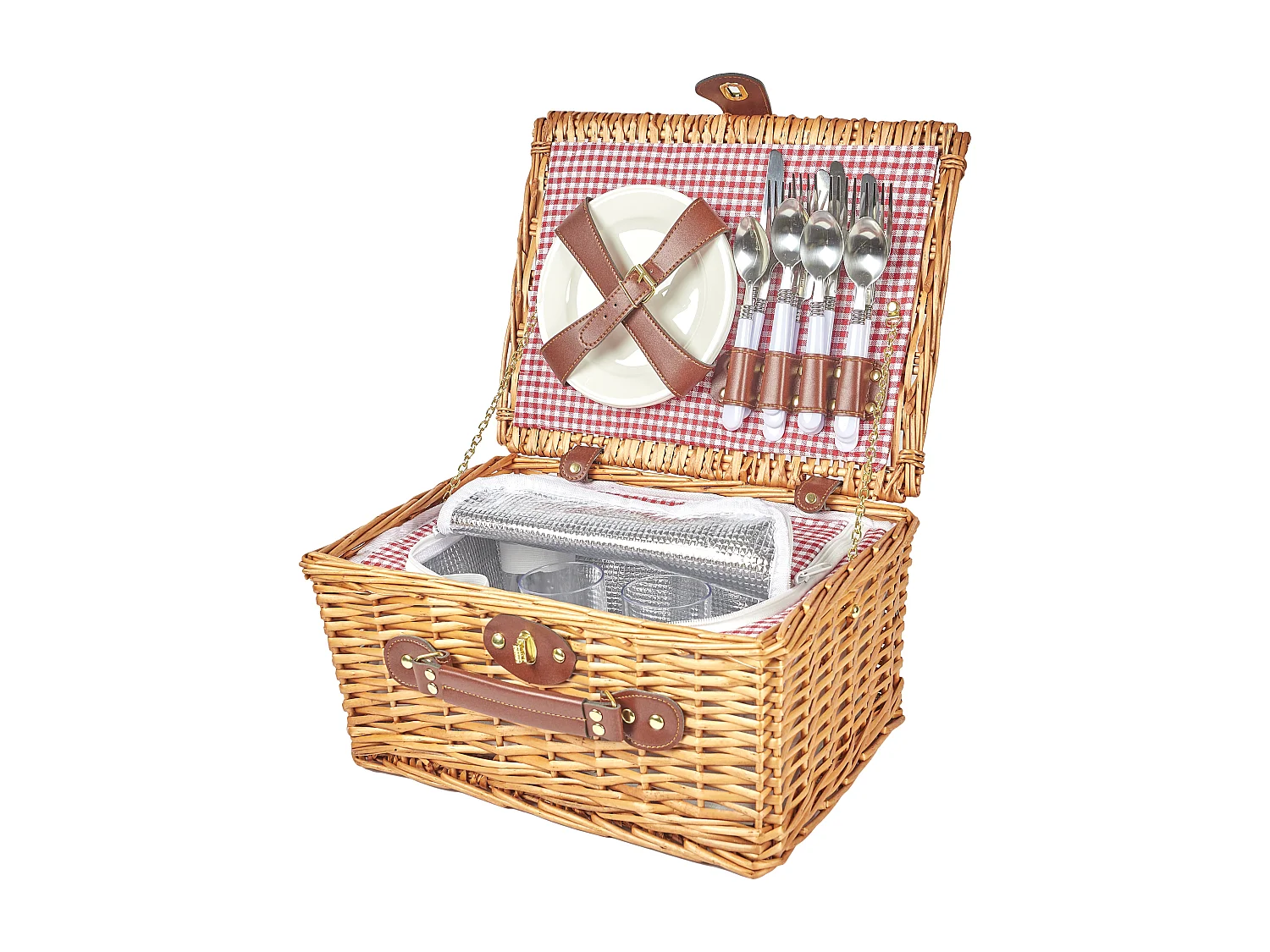 Panier De Pique Nique 4 Personnes Marron