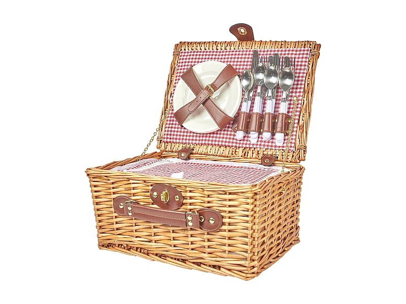 Panier De Pique Nique 4 Personnes Marron