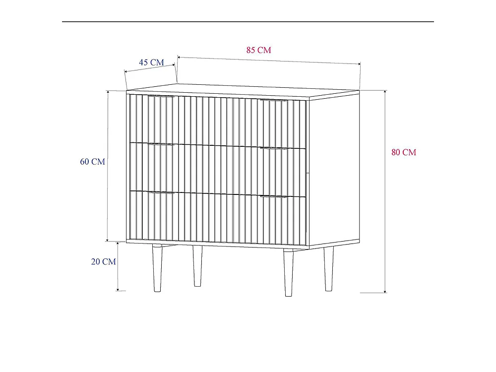 Commode 3 tiroirs Naturalité