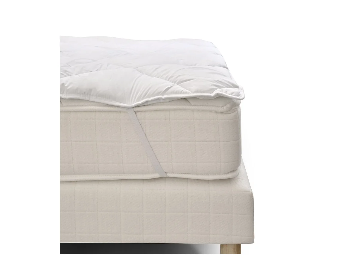 Surmatelas 140x190 cm Moelleux et Respirant - Lavable à 95°C - Enveloppe anti-transpiration