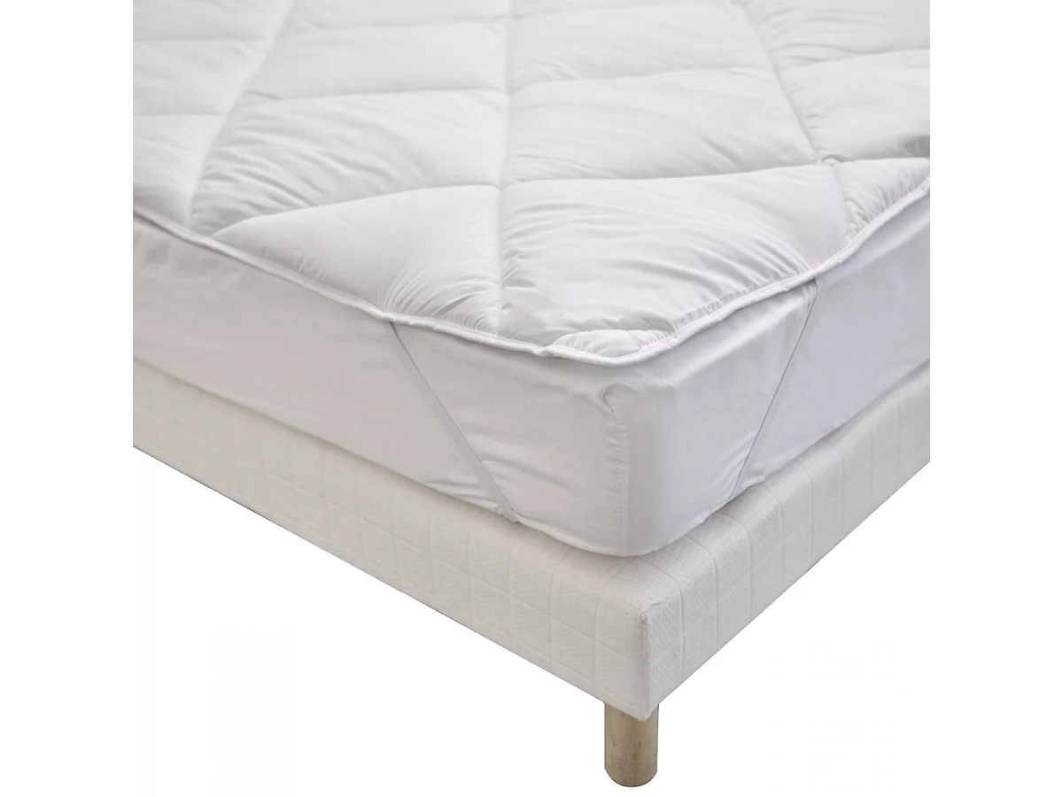 Surmatelas 140x190 cm Moelleux et Respirant - Lavable à 95°C - Enveloppe anti-transpiration