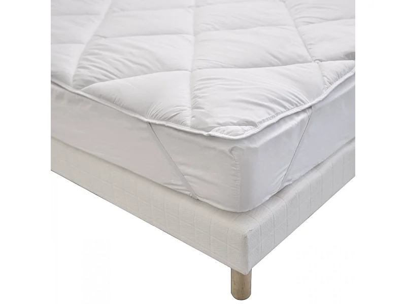Surmatelas 140x190 cm Moelleux et Respirant - Lavable à 95°C - Enveloppe anti-transpiration