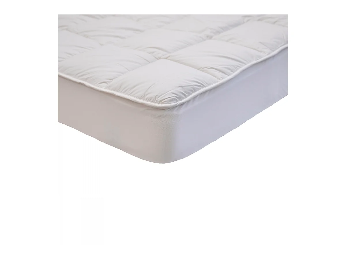 Surmatelas 140x190 cm Sensation Duvet - Confort Moelleux - Enveloppe 100% coton